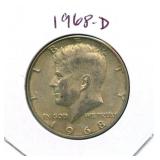 1968-D Kennedy Silver Half Dollar - 40% Silver