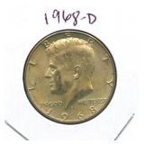 1968-D Kennedy Silver Half Dollar - 40% Silver