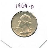 1964-D Washington Silver Quarter