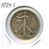 1929-S Walking Liberty Silver Half Dollar