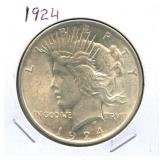 1924 Peace Silver Dollar