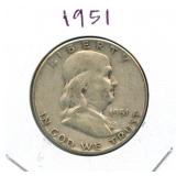 1951 Walking Liberty Silver Half Dollar