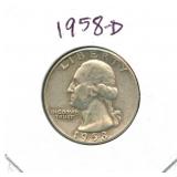 1958-D Washington Silver Quarter
