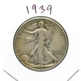 1939 Walking Liberty Silver Half Dollar