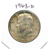 1968-D Kennedy Silver Half Dollar - 40% Silver