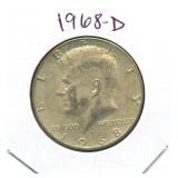 1968-D Kennedy Silver Half Dollar - 40% Silver
