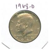1968-D Kennedy Silver Half Dollar - 40% Silver