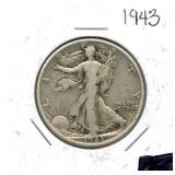 1943 Walking Liberty Silver Half Dollar