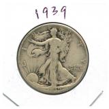 1939 Walking Liberty Silver Half Dollar
