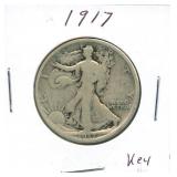 1917 Walking Liberty Silver Half Dollar