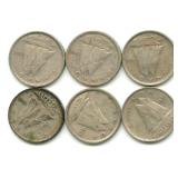 (5) Canadian Silver Dimes