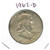 1962-D Walking Liberty Silver Half Dollar