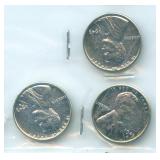 Set of Uncirculated 1943 WWII Lincoln Steel Wheat
