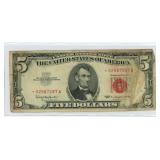 1963 "Star Note" $5 Red Seal Legal Tender U.S.