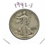 1942-S Walking Liberty Silver Half Dollar
