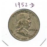 1952-D Franklin Silver Half Dollar