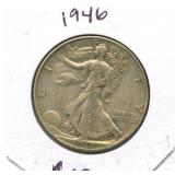 1946 Walking Liberty Silver Half Dollar