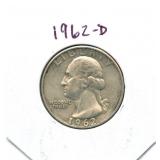 1962-D Washington Silver Quarter