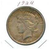 1924 Peace Silver Dollar