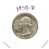 1959-D Washington Silver Quarter