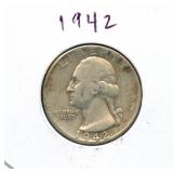 1942 Washington Silver Quarter