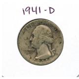 1941-D Washington Silver Quarter
