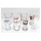 ** 8 Assorted Budweiser Glasses