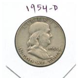 1954-D Franklin Silver Half Dollar