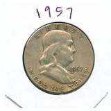 1957 Franklin Silver Half Dollar