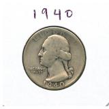 1940 Washington Silver Quarter