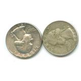 Pair of Washington Silver Quarters: 1960-D &