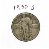1930-S Standing Liberty Silver Quarter, Nice