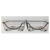 * 2 Metal Stacking Storage Baskets