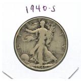1940-S Walking Liberty Silver Half Dollar