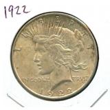 1922 Peace Silver Dollar
