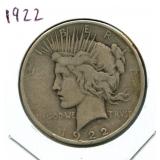 1922 Peace Silver Dollar