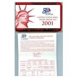 2001 U.S. Silver 50 State Quarters Proof Set