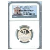 2011-S Proof Silver Vicksburg Quarter NGC PF70