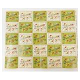 Full Sheet Vintage 1966 Easter Seal ï¿½Christmas