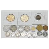 1905 Indian Head Cent, 2 Presidential Dollar