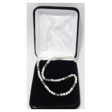 Sterling Silver FW Pearl & Bead Necklace with