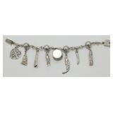Vintage Sterling Charm Bracelet - Unique, 54.05