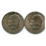 (2) 1971-D Eisenhower Dollar Coins
