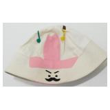 White Bucket Hat with Graphics