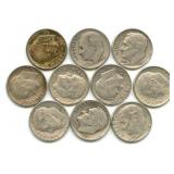 10 Roosevelt Silver Dimes