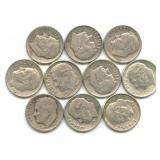 10 Roosevelt Silver Dimes