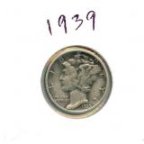 1939 Roosevelt Silver Dime