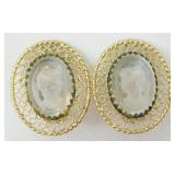 Vintage Cameo Clip-On Earrings