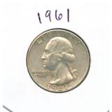1961 Washington Silver Quarter