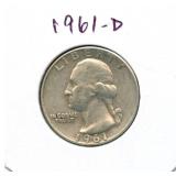 1961-D Washington Silver Quarter